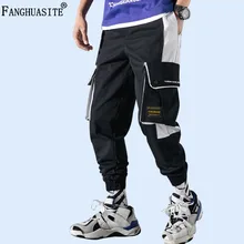 Брендовые хлопковые брюки карго весна осень мужские повседневные спортивные брюки большой карман дизайн уличная мода Паркур брюки для мужчин K1944