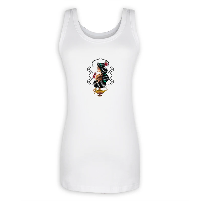 jfVestS471W Aladdin and the Magic Lamp Genie жилет Сейлор Мун кот Милый Мультфильм Олень майки без рукавов хлопок повседневные топы на бретелях подарок - Цвет: jfVestS471W