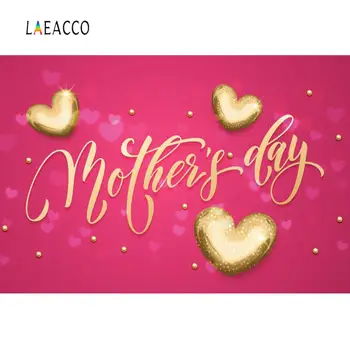 

Laeacco Golden Love Heart Pattern Valentine's Day Party Baby Poster Photographic Background Photo Backdrop For Photo Studio