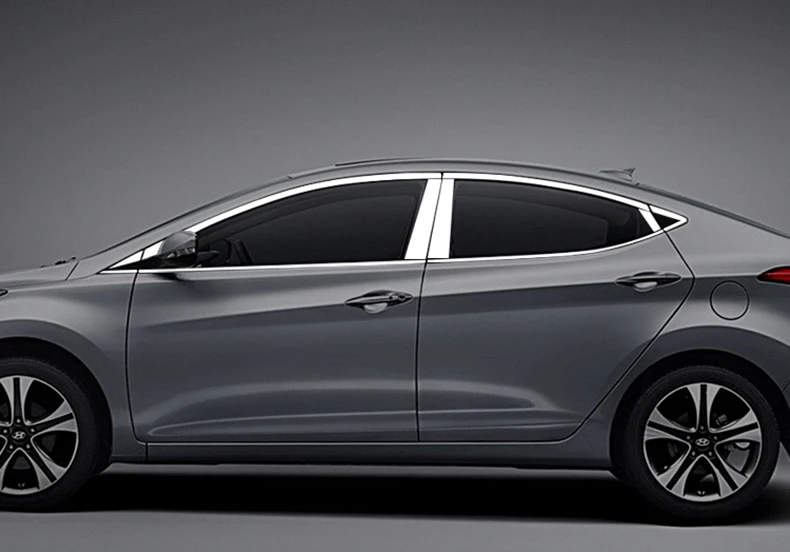 Aiwins стикер оконной отделки из нержавеющей стали для Hyundai Elantra MD 2012- оконные рамы блестящий чехол аксессуары для отделки