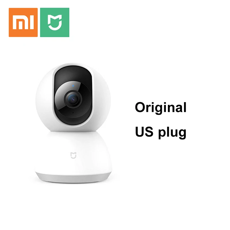 Xiaomi Mijia 1080 P WI-FI Smart Camera IP Веб-камера Видеокамера 360 Угол обзора Панорамный Беспроводной Ночного видения AI Enhanced Motion - Цветной: Original US plug