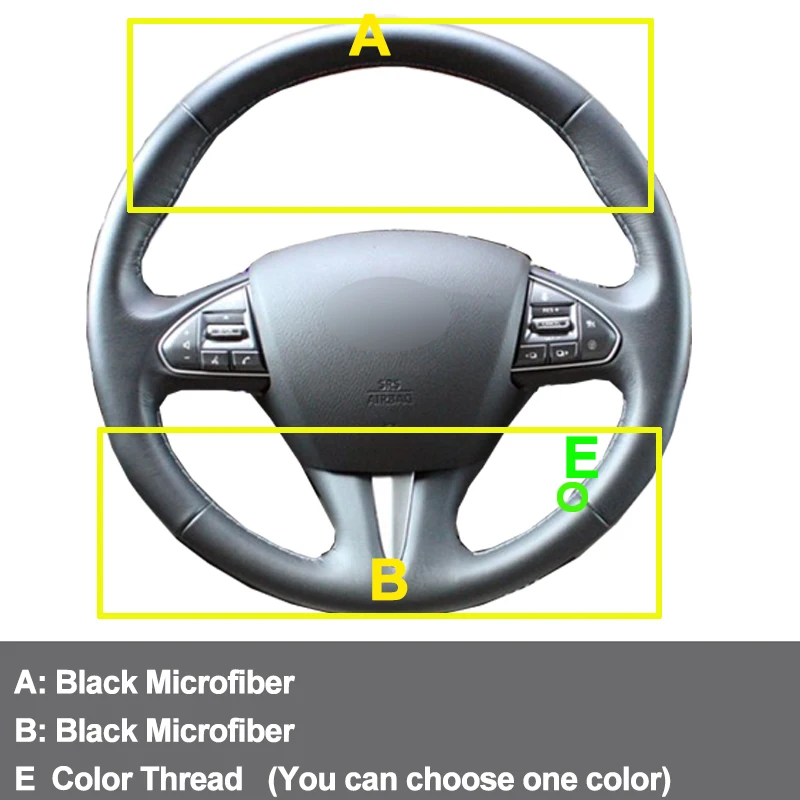 Hand Sewing Car Steering Wheel Cover Volant Funda Volante Stuurhoes For Infiniti Q50 QX50