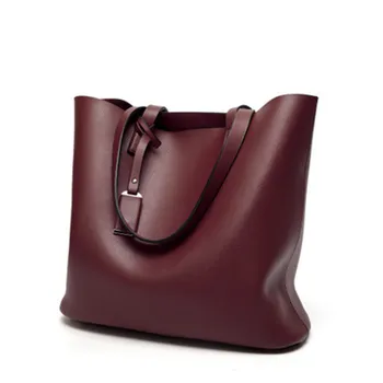 

New 2pcs Matching Women's Fashion Shoulder Bag PU Leather Solid Color Handbag Casual Multi-function Purse Messenger Bags