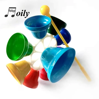 

8 Tone Bell Children Orff Percussion Instrument Mini Bell Children toy Colorful Early Childhood Teaching Instrument