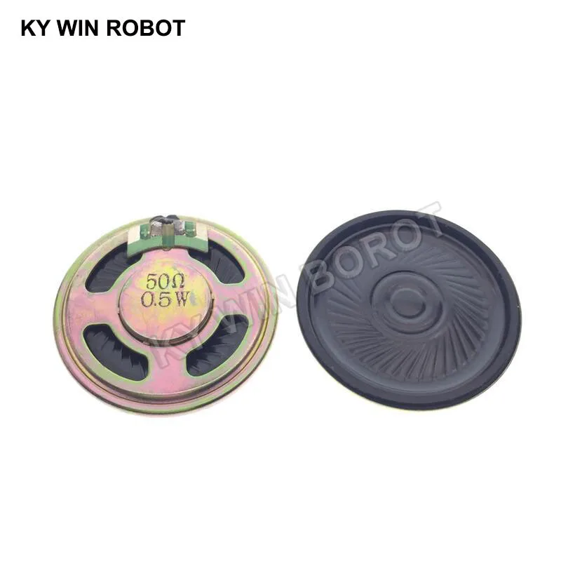 2pcs/lot New Ultra-thin Mini speaker 50 ohms 0.5 watt 0.5W 50R speaker Diameter 40MM 4CM thickness 5MM