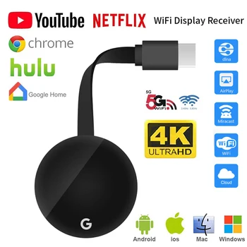 

Miracast TV Stick for Chromecast 3 2 Ultra 4K anycast 5G Wireless wifi Display Dongle for Google Home Netflix Smart TV Window