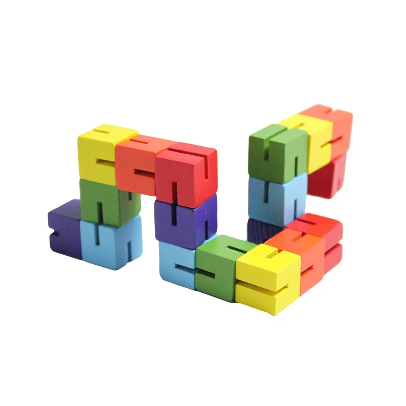 Yooap Color wooden cubes wooden string twists and turns magic cubes creative decompression children adults toys 1 Yooap Color wooden cubes wooden string twists and turns magic cubes creative decompression children adults toys 3