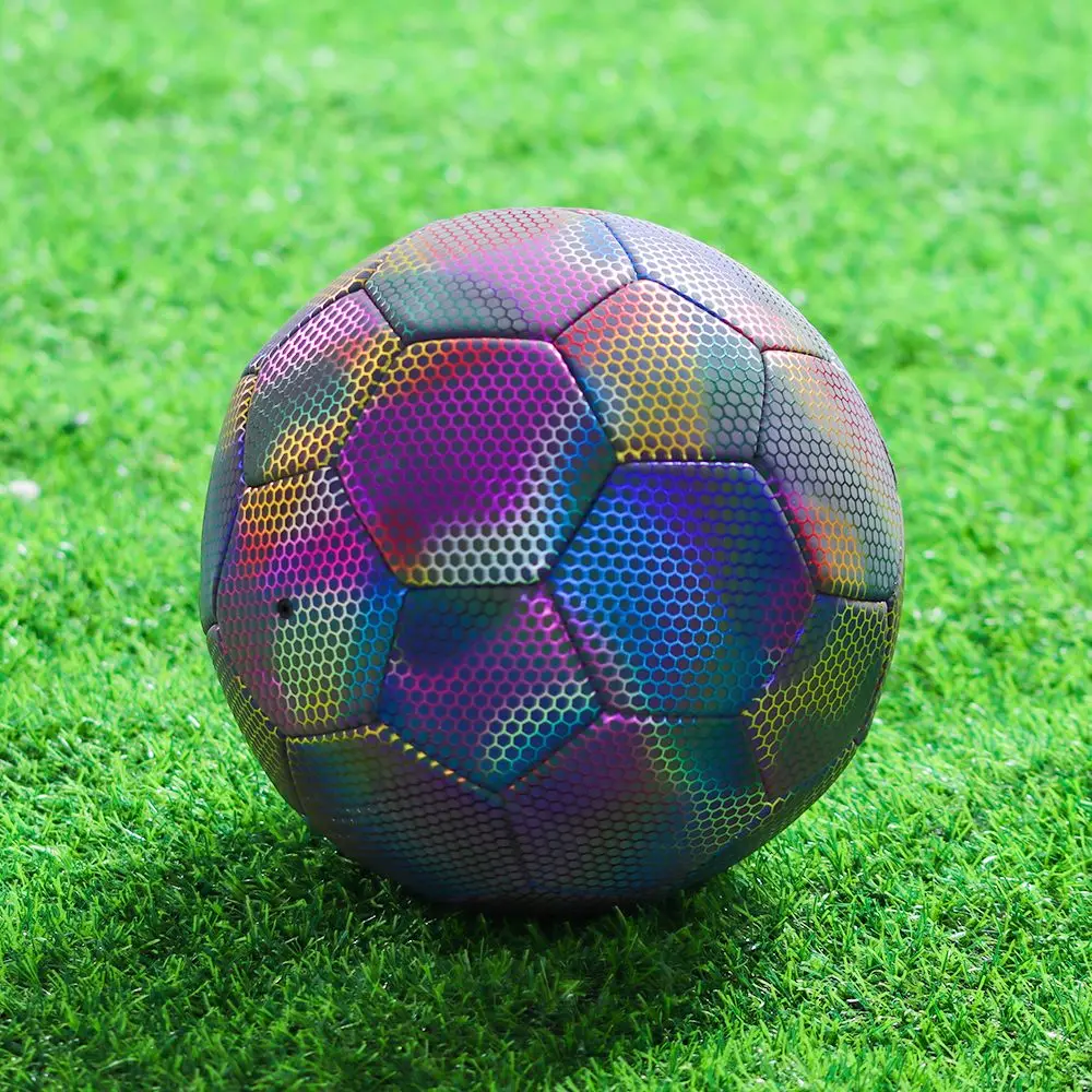 Reflective Football Soccer Training Ball Night Glow Sport Football Exercise Gift 