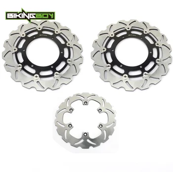 

BIKINGBOY For YAMAHA MT-01 1670 1670CC 2005 2006 05 06 Round / Wavy Full Sets Front Rear Brake Discs Disks Rotors