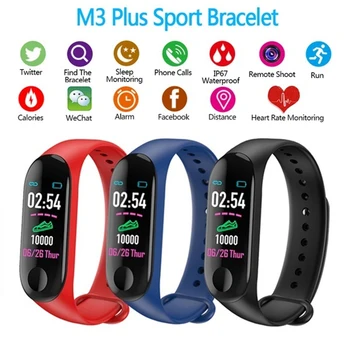 

M3 Sport Smart Watch Smart Bracelet Heart Rate Monitor Waterproof Smart Wristband Smartband Fitness Tracker Watch for Men Women