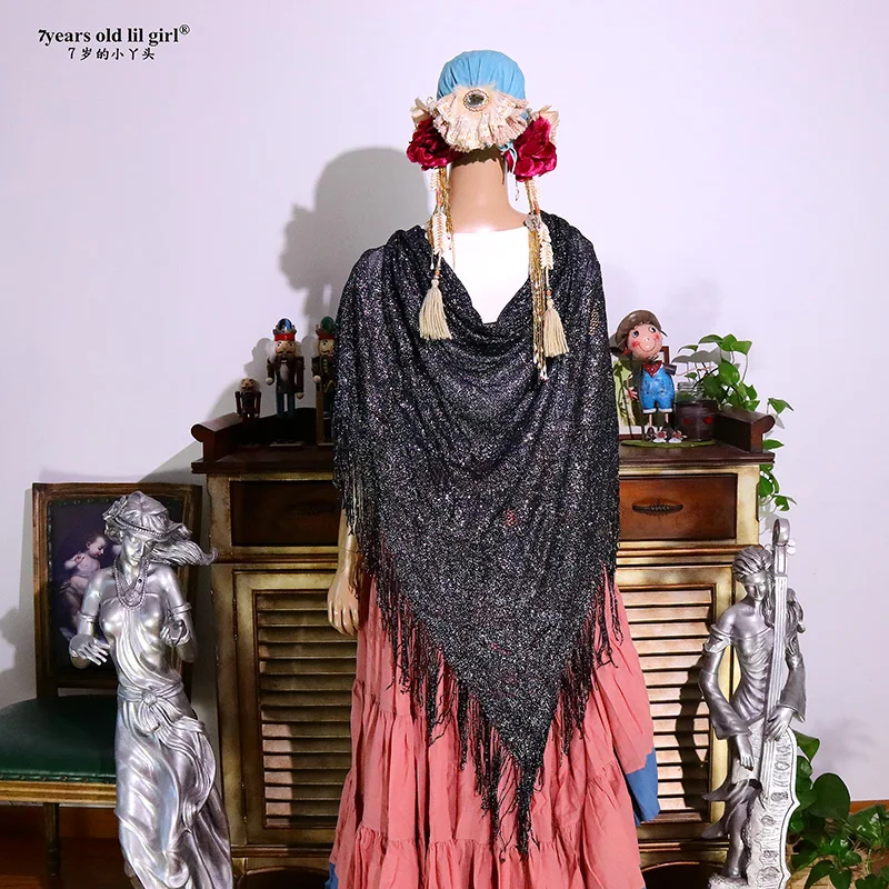 

Belly Dance Hip Scarf GYPSY Scarf Tribal Triangle Weap Belt BK200 223