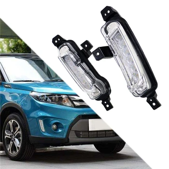 

Fog Lamp Emergency Warning Turn Signal Daytime Running Light DRL 1 Pair White Yellow Blue LED 12V For Suzuki Vitara 2015-2020