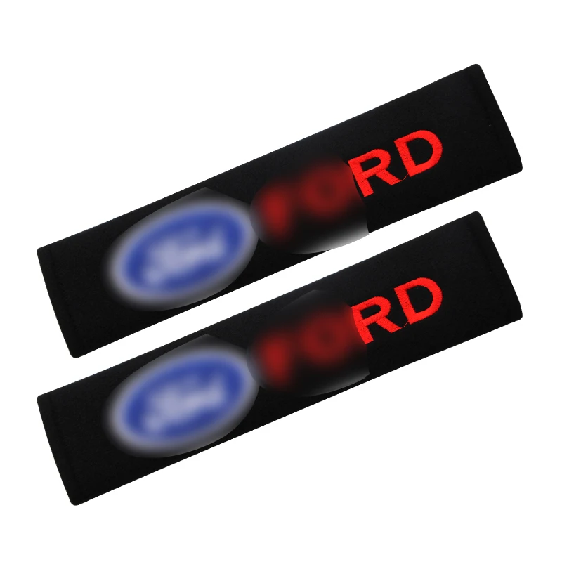 

2PCS For Ford mk2 mk3 mk4 mk5 mk7 fiesta FOCUS 2 3 4 5 cotton car seat belt cover car badge shoulderpad Car accessories