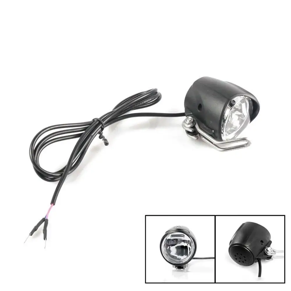 Front LED Headlight eBike Light Bicycle Lamp 6V Bike Light Electric Bicycle Safety Warning Rechargeable Bike Accessories