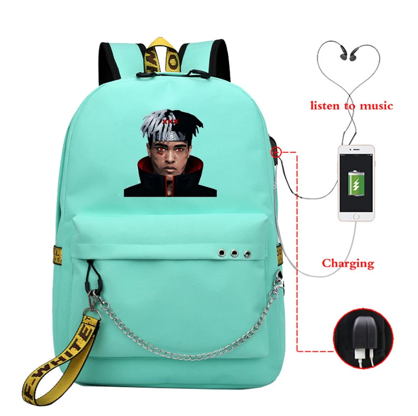 810-ff-1205-1 Школьные сумки для девочек-подростков XXXTentacion, тканевый рюкзак на плечо с принтом, рюкзаки для путешествий, сумки для женщин Mochilas - Цвет: 810-ff-1205-1