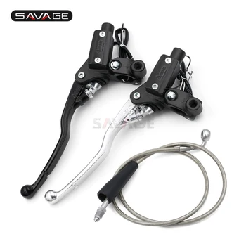 

Universal Left Hydraulic Master Cylinder Clutch Lever Oil Hose Pipe For YAMAHA HONDA SUZUKI KAWASAKI Motorcycle Diameter 11mm