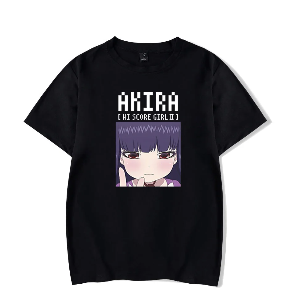 

2021 Anime Japanese High Score Girl Dash T Shirt for men Unisex Oversize O-neck Short Sleeve tops Akira Ohno Women Funny T Shirt