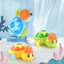 Детские игрушки для купания затычки Wind up Frogman Ванна игрушка для дайвера плавательный лягушка детская ванная черепаха утка Ванна игрушка