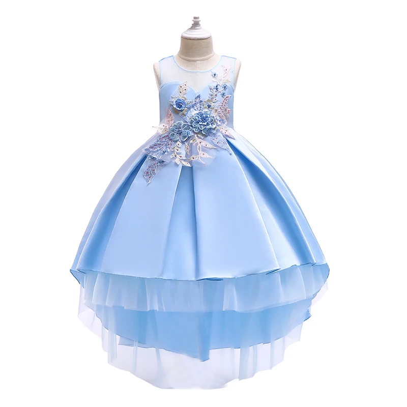 

Child Formal Tutu Dress For First Communication Girl Christmas Birthday Party Children Bow Elegant Dresses Kid Carvinal Clothes