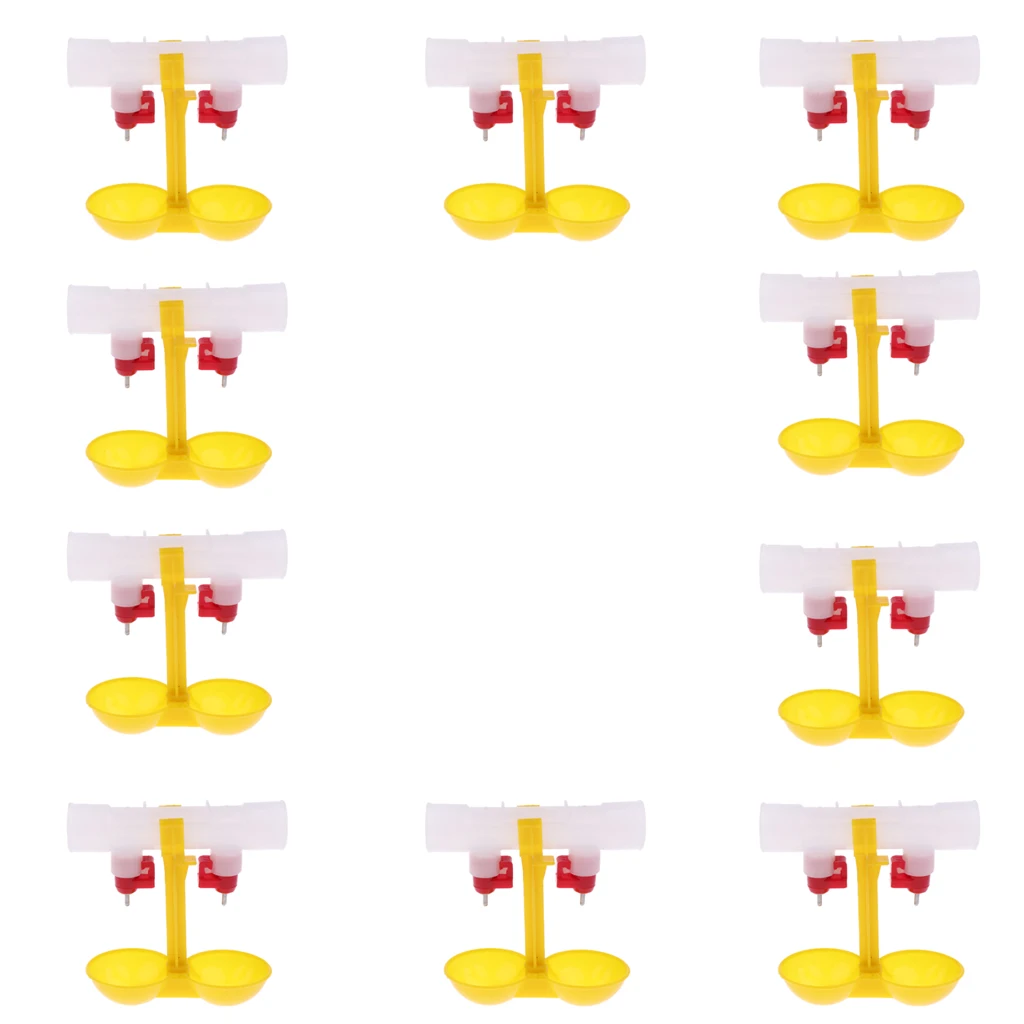 Double Feeder Drinker Poultry Drinker Cup Water Drinker For Poultry Chickens Hens Ducks Chicks, etc.