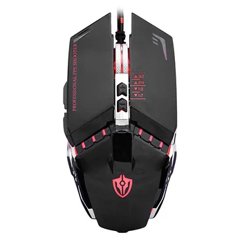 

Shipadoo X5 Wired Mouse, Macro Definition 7D Light-Emitting Gaming USB Ergonomic PC Gaming Mouse