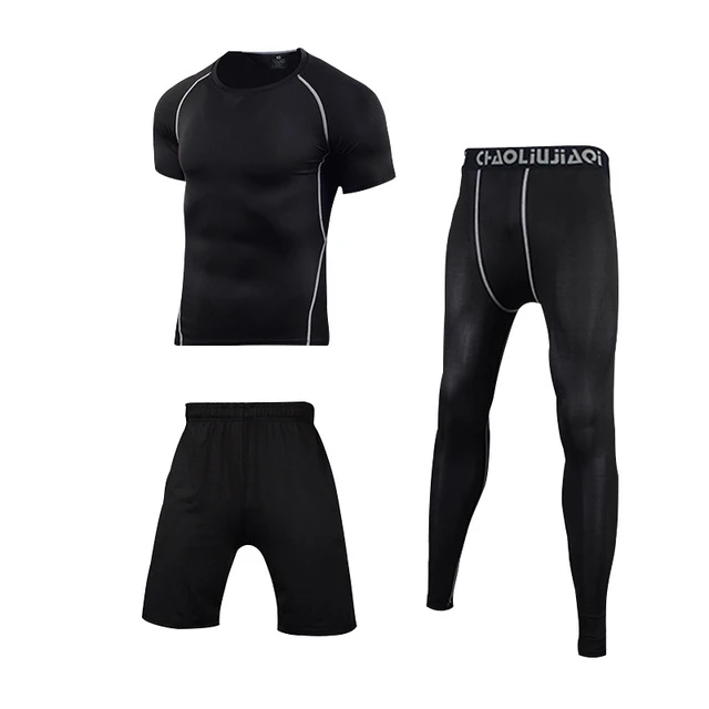 Men Sportswear Compression Sport Suits Quick Dry Running Sets Clothes Sports Joggers Training Gym Fitness Tracksuits Running Set Men sportswear 3-1