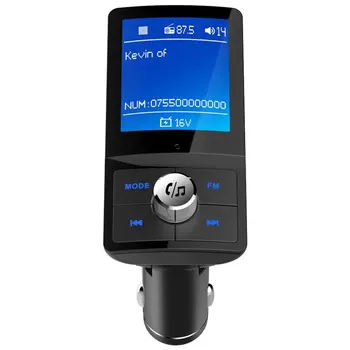 

Bc45 Color Screen Car Transmitter Wireless Handsfree Car Charger Mp3 Dual Usb 90 Degree Rotation Design Support A2Dp 1 Pcs