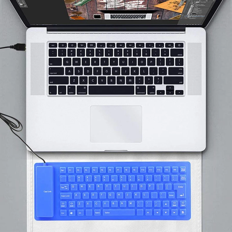disour teclas de silicone dobrável teclado para pc notebook tablet portátil flexível portátil dobrável gaming wired keyboard mini usb