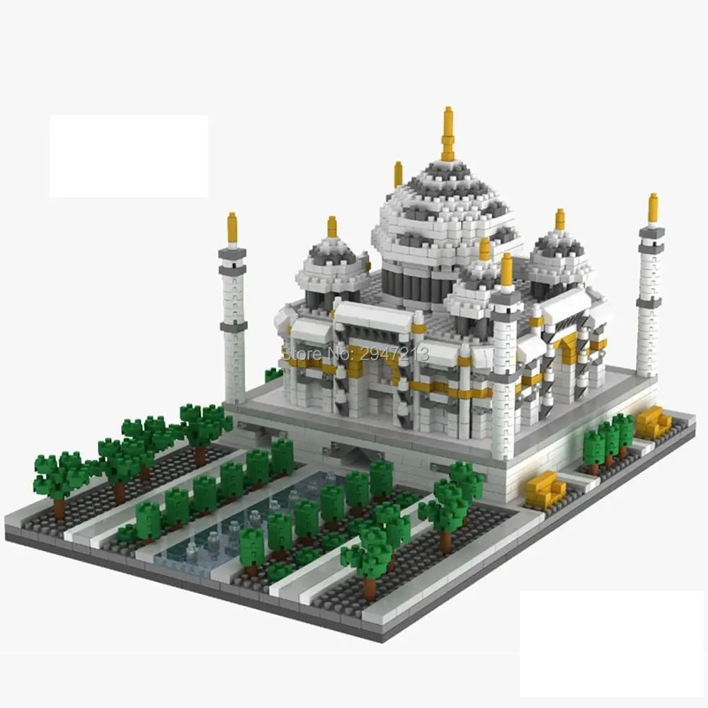 

hot LegoINGlys city creators architecture India Landscapes Taj Mahal model mini micro diamond blocks nano bricks toys for gifts