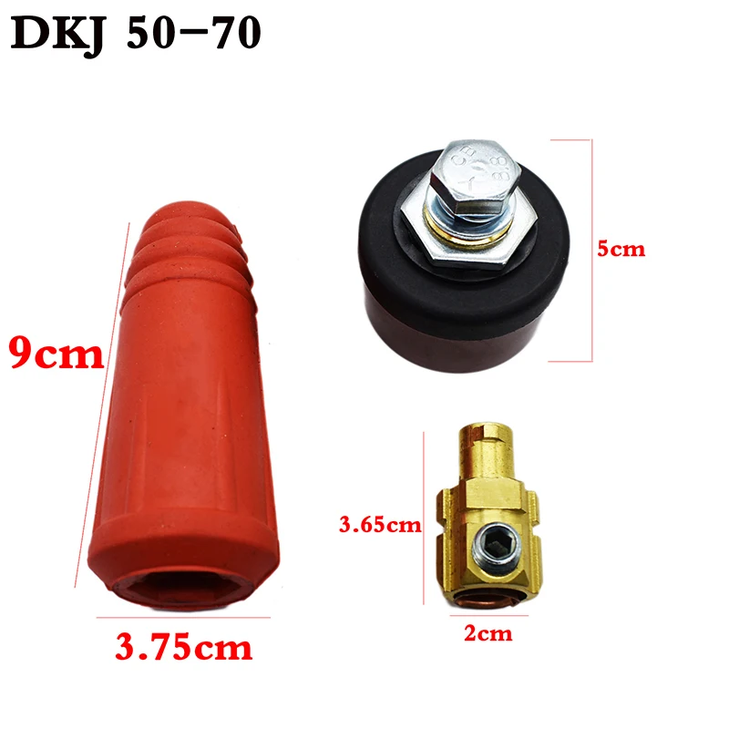 Rapid Fitting Europe Welding Machine Cable Connector DKJ 10-25 35-50 50-70 Quick Connector Welding Machine Plug Socket welding cable connector