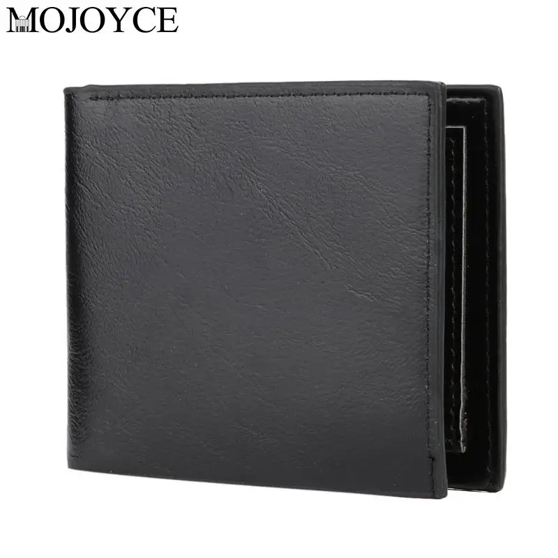 

2019 New Fashion Simple Solid Color PU Leather Clutch Men Short Purse Retro Money ID Credit Card Holder Male Wallet Coin Pocket