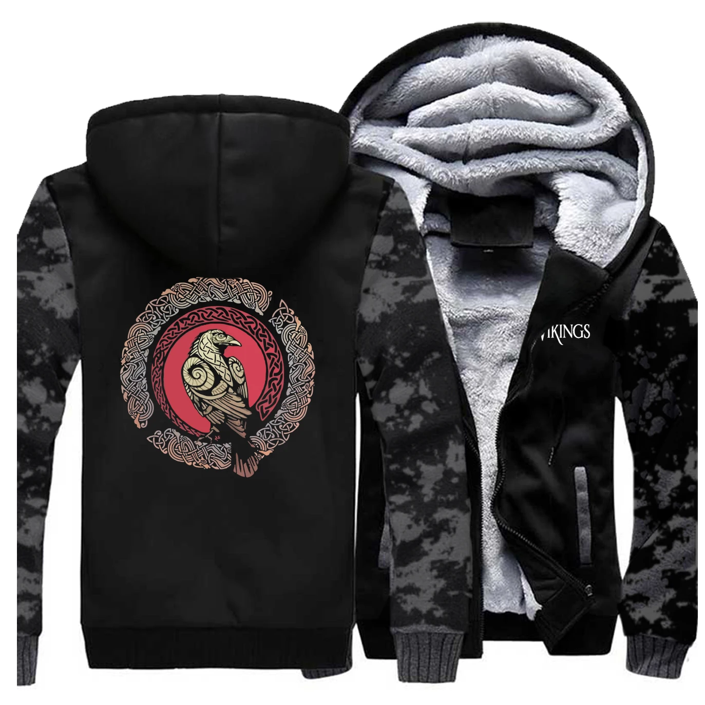 ТВ шоу Викинг мужская куртка Ragnar's Raven Viking legend пальто модные толстовки Толстовка теплая Повседневная Толстовка Зимняя мужская уличная одежда