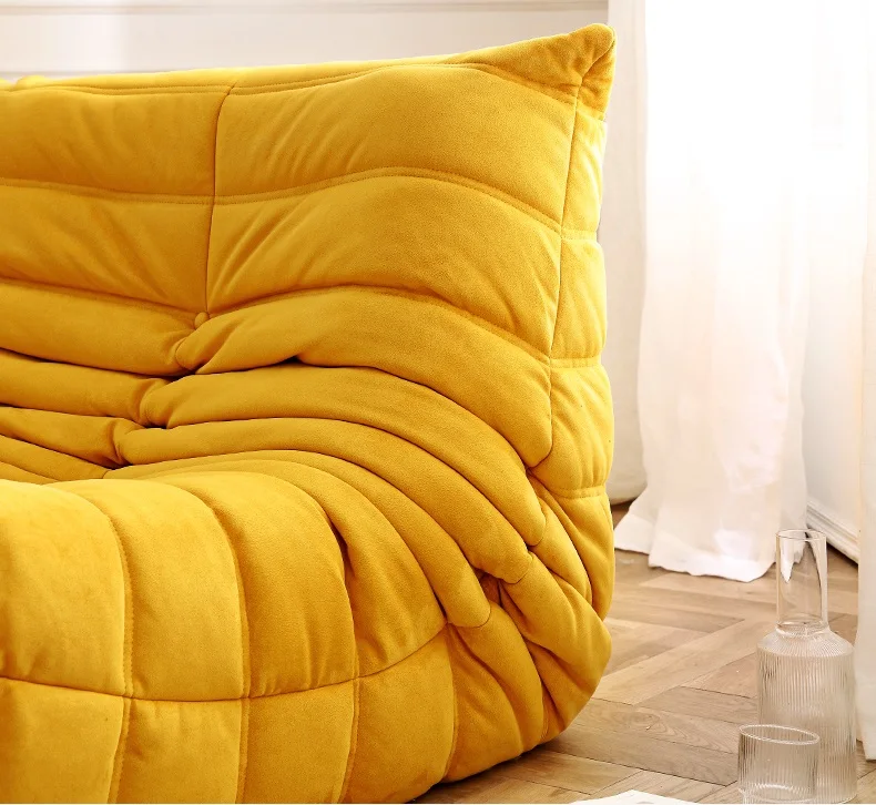 U-BEST  Nordic Living Room Modern Couch Light Luxury Leather Sponge Togo Sofa Modern Design Reclining Big Bean Bag Sofa Chair