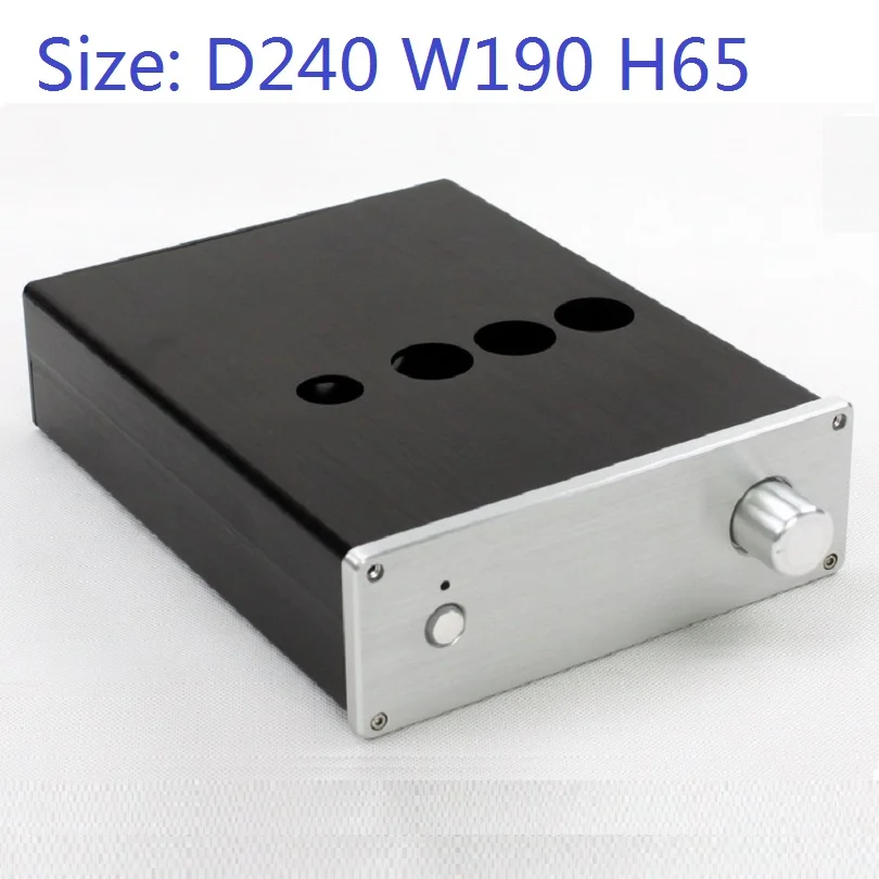 D240 W190 H65 корпус из анодированного алюминия 6N4 предусилитель трубки Шасси
