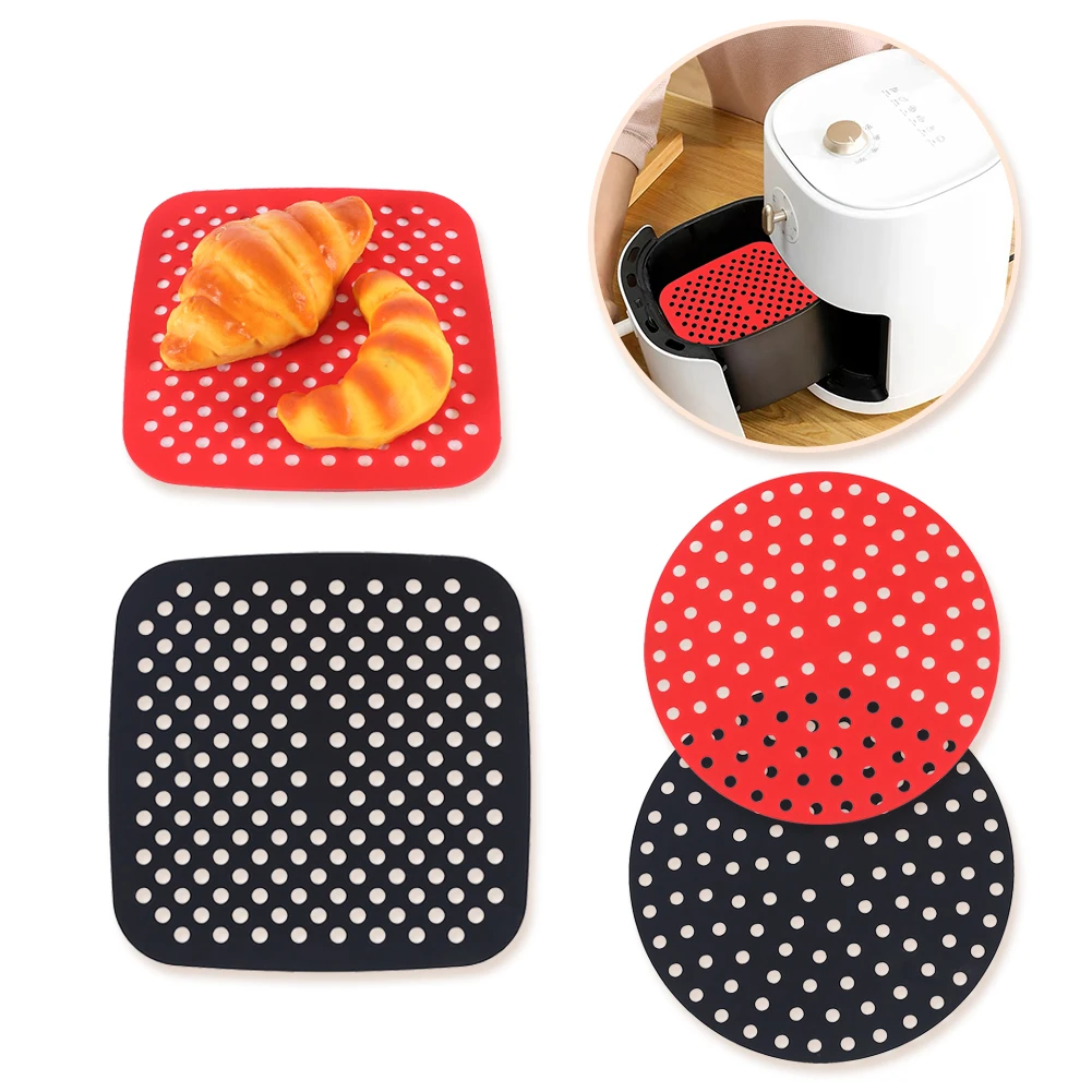 Reusable Air Fryer Liners Round Square Nonstick Silicone Air Fryer