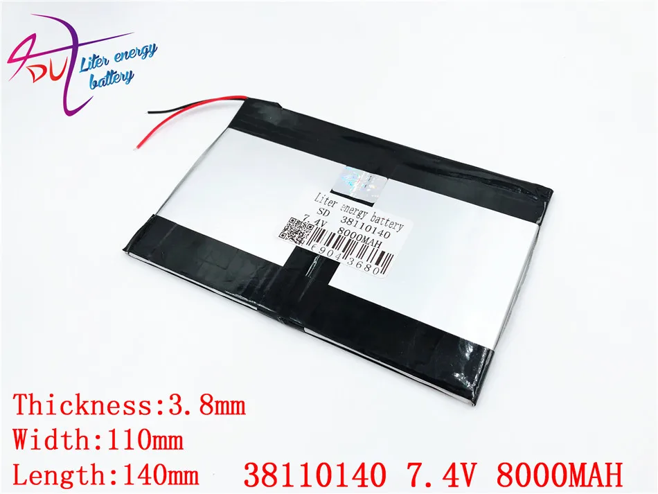 

Liter energy battery 38110140 7.4V 35110140 6.6 Ah 8000MAH 40110140 large-capacity ultra-thin MID tablet