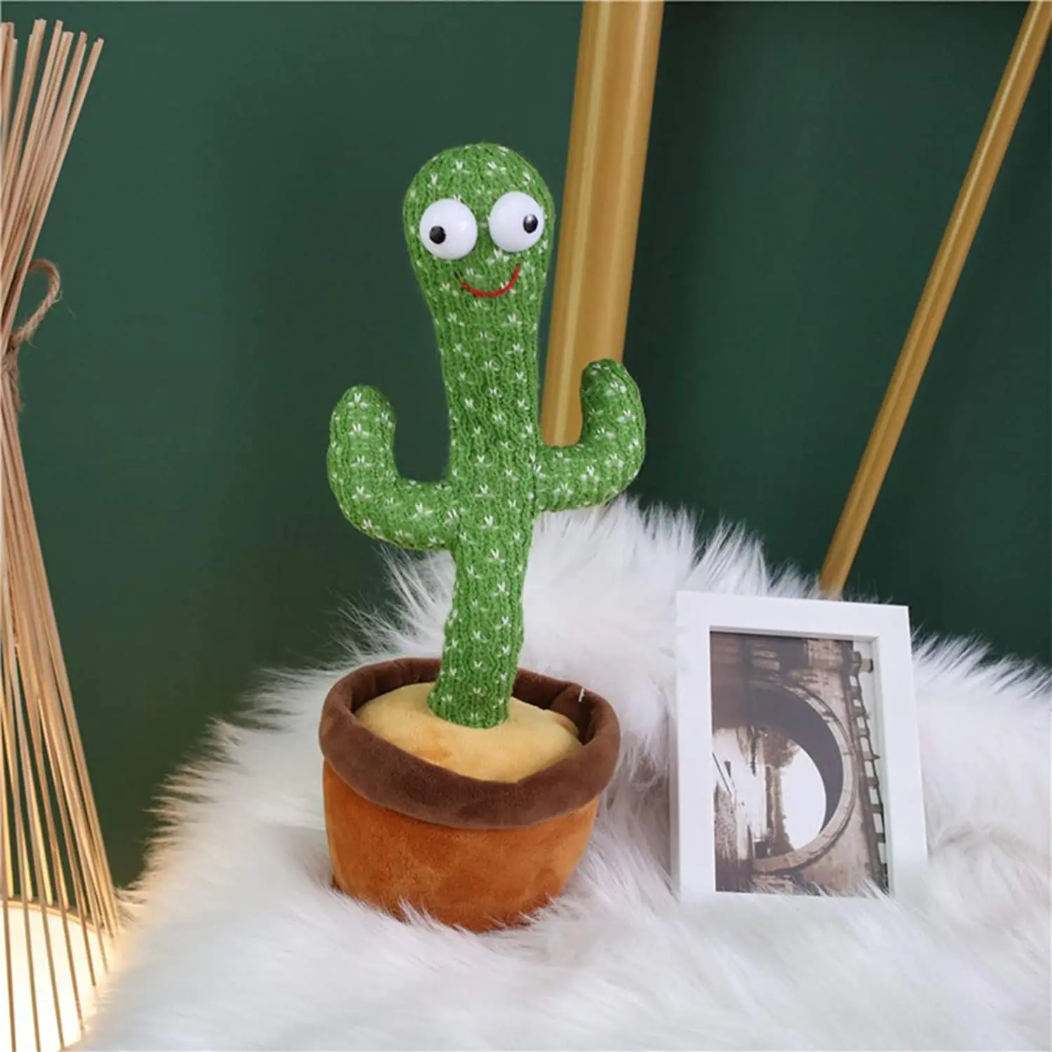 1X Kaktus Plüschtier Schaukelpuppe Grünes Kaktusspielzeug Für Schlafzimmer RS 