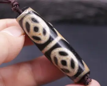 

LKbrother Talisman Treasure Magic Power Tibetan Old Agate money Coin totem dZi Bead