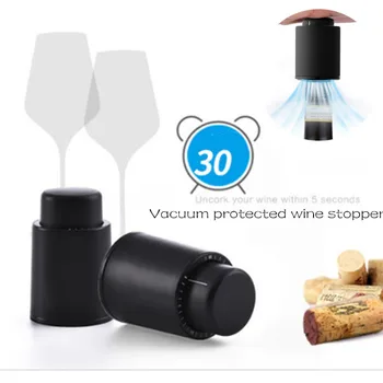 

Plastic Vacuum Wine Bottle Stopper Sealed Storage Vacuum Memory Wine Stopper Wine Corks Isolate oxygen Keep wine from spoiling