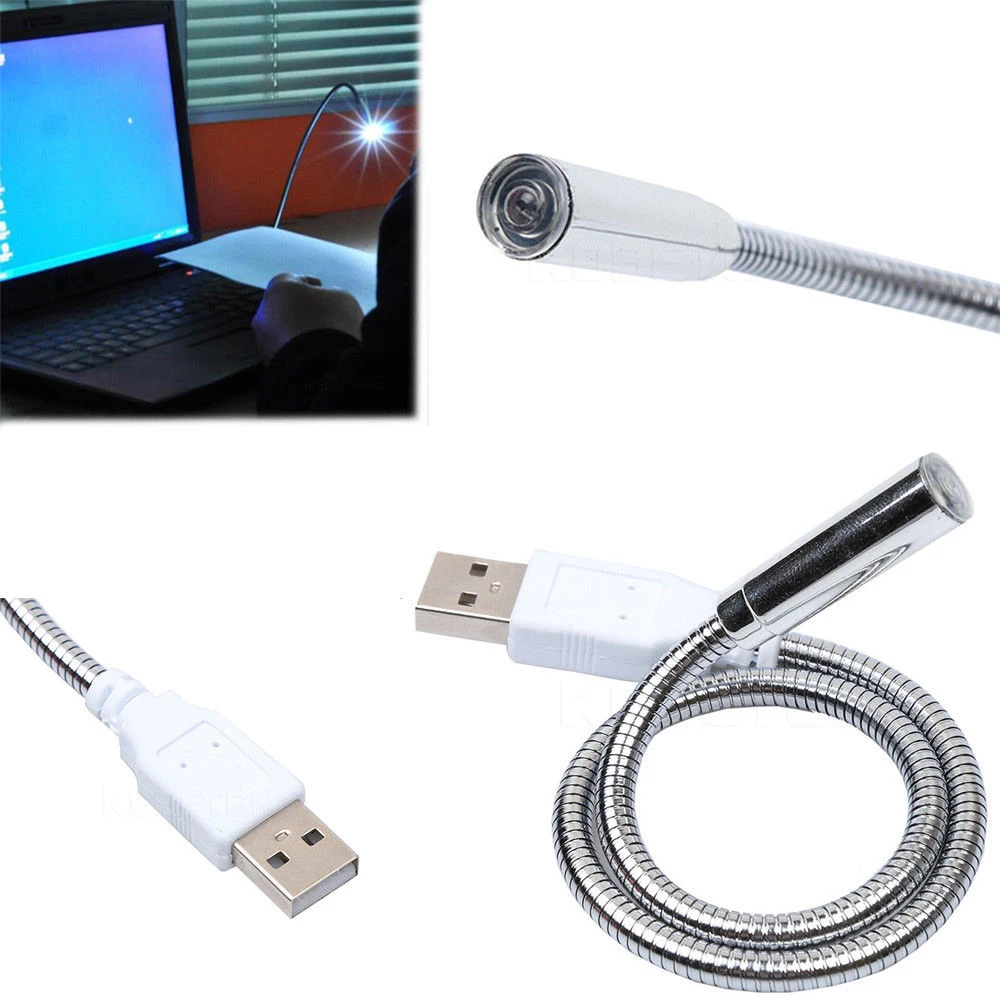 Металлический материал USB светодиодный светильник лампа 1 светодиодный гибкий свет для чтения книг для ноутбука ПК компьютера