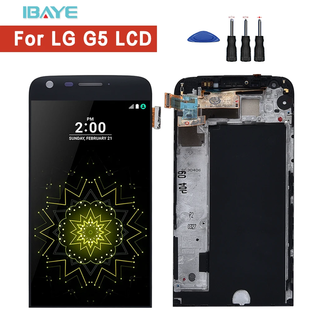 

AAA+Display For LG G5 LCD Touch Screen with Frame Digitizer For LG G5 LCD Replacement Screen For LG G5 Display 5.3 '' H850 AAA