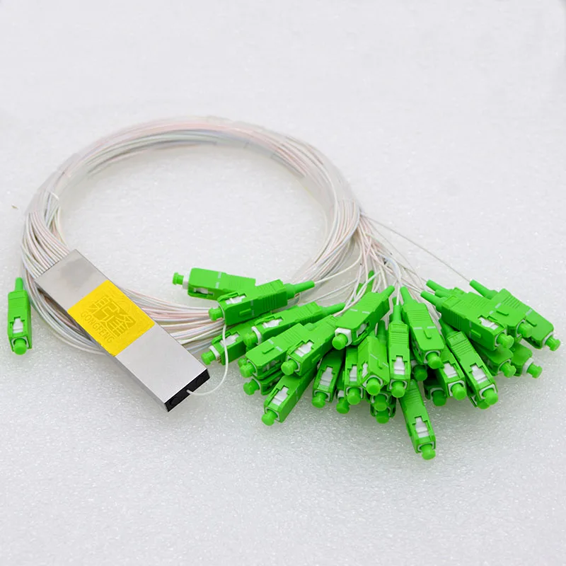 1PCS NEW PLC SC/APC 1:32 Mini Fiber Optic Splitter SM 0.9mm G657A1 FTTH Optic Fiber Splitter Special Wholesale