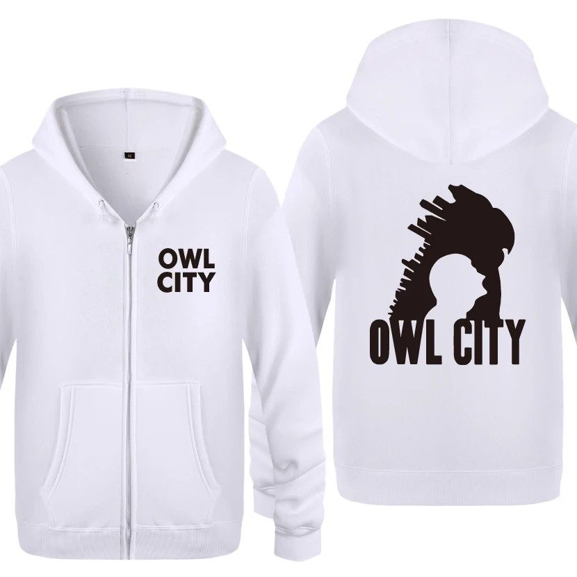 Adam Young Owl City Rock Band толстовки мужские мужская молния с капюшоном флисовые толстовки кардиганы