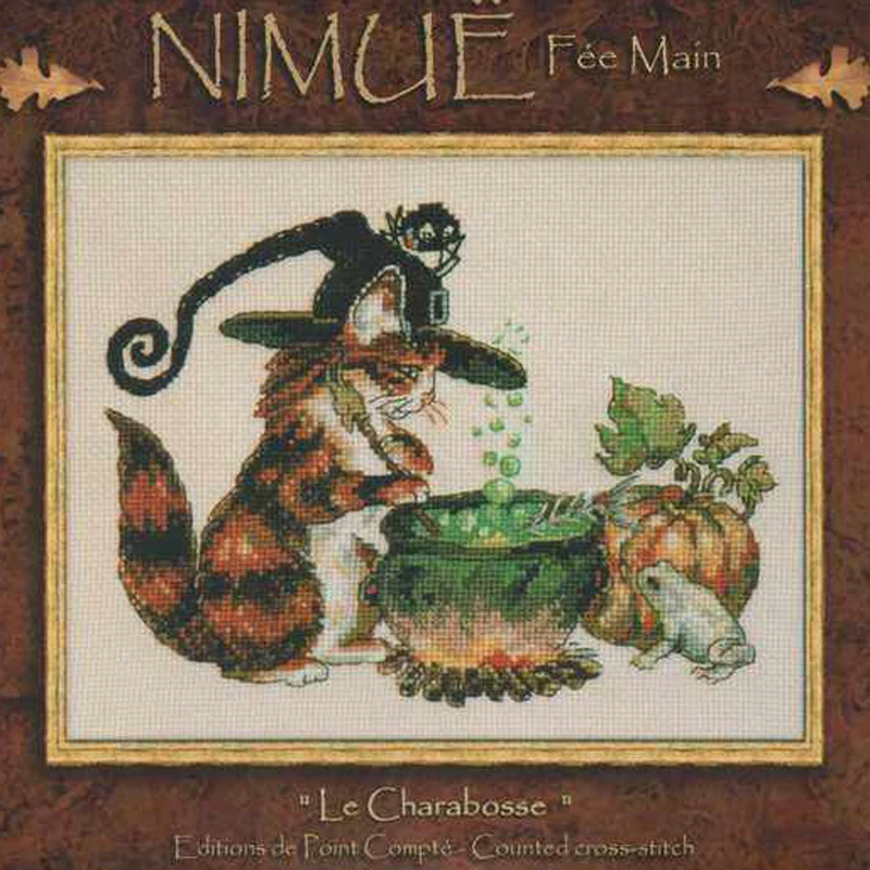 Золотая коллекция милый Набор для вышивки крестиком Nimue фениум Le Charabosse Cat Wizard Kitten