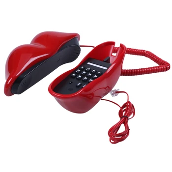 

Novelty Sexy Red Mouth Phone with Lipstick Design by Home Phone Cable