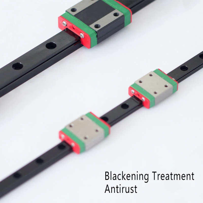 

10pcs KGT 3D Printer MGN7 MGN12 MGN15 MGN9 L 100 350 400 500 600 800mm miniature linear rail slide Antirust Blackening Treatment