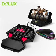 Deluxe T9 bir el oyun klavyesi kablolu oyun bilgisayar tuş takımı M625 A3050 RGB aydınlatmalı kablolu oyun fare 4000 DPI overwatch