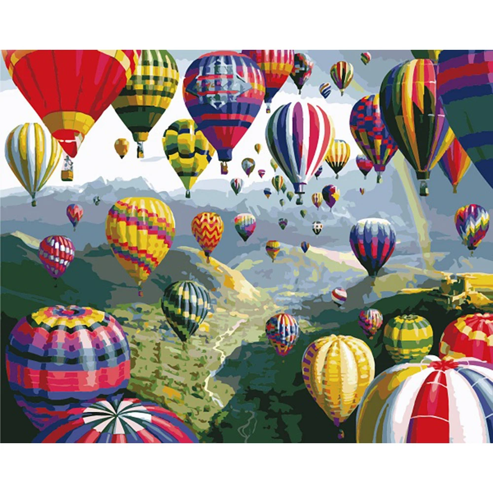 HUACAN-DIY-Oil-Painting-By-Numbers-Landscape-Kits-Canvas-HandPainted-Gift-Pictures-Hot-Air-Balloon-Scenery