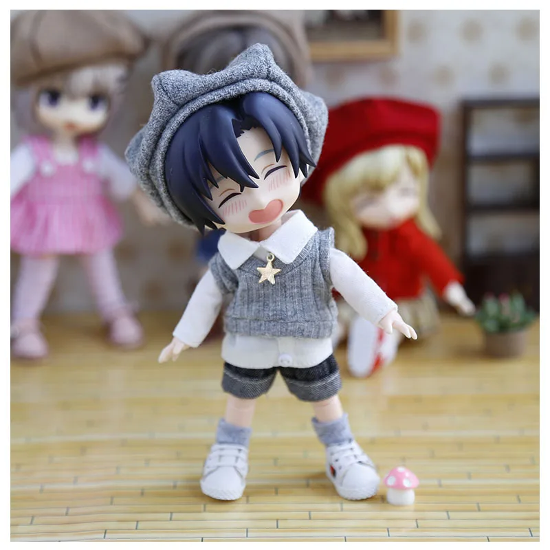 Ob11 детская одежда 1/12 BJD merlot pig ob11 тело GSC глиняная кукла мужчины теплый мужской жилет рубашка кукольная одежда топы кукольные аксессуары