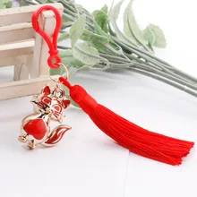 Корейский стиль Мода карамельных цветов кольцо для ключей с сумочкой кулон креативный Кот висячие украшения кисточки брелок кулон